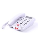 Téléphone filaire - vivatel - téléphone avec écran et grandes touches + sos - blanc Téléphone filaire - vivatel - téléphone avec écran et grandes touches + sos - blanc