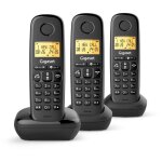 T�l�phone fixe - gigaset - basic 100 trio - mode mains libres - ecran r�tro�clair� - r�pertoire 50 contacts ...