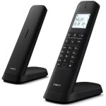 T�l�phone fixe sans fil dect - philips - m4702b12 - 2 - �cran 46 cm - mains libres - autonomie 14h
