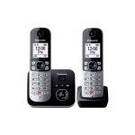 Tlphone fixe sans fil duo panasonic kx tg6862 noir et argent