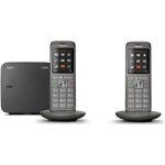 T�l�phone fixe sans fil - gigaset cl 660 duo anthracite - �cran couleur r�tro�clair� - r�pertoire 400 ...