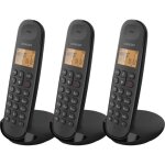 Tlphone fixe sans fil - logicom - dect iloa 350 trio - noir - sans rpondeur