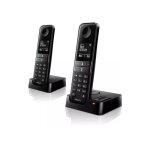 Téléphone fixe sans fil avec répondeur philips d4752b 34 duo noir Téléphone fixe sans fil avec répondeur philips d4752b 34 duo noir