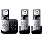 Téléphone fixe sans fil trio panasonic kx - tg6863 noir / argent Écran lcd répondeur mains libres blocage ... Téléphone fixe sans fil trio panasonic kx - tg6863 noir / argent Écran lcd répondeur mains libres blocage ...