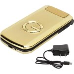 T�l�phone portable � clapet pour personnes �g�es - sonew - double sim - grand �cran - blanc