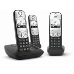 T�l�phone sans fil - gigaset - a690a trio - noir - 3 combin�s - mains libres