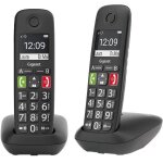 T�l�phone sans fil gigaset e290 duo noir - dect - mains libres - jusqu� 150 contacts