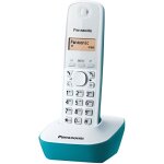 Tlphone sans fil panasonic kx - tg1611 - turquoise / blanc - 50 entres - lcd ambre