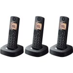 Téléphone sans fil panasonic kx - tgc313spb trio noir - mains libres et blocage dappel Téléphone sans fil panasonic kx - tgc313spb trio noir - mains libres et blocage dappel