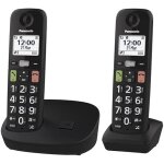 Téléphone sans fil - panasonic - kx - tgu112exb - Écran lcd - grosses touches - répondeur intégré Téléphone sans fil - panasonic - kx - tgu112exb - Écran lcd - grosses touches - répondeur intégré