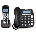 Téléphone thomson comby 2 en 1 - base filaire + téléphone sans fil - noir Téléphone thomson comby 2 en 1 - base filaire + téléphone sans fil - noir