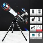 Tlescope astronomique enfant pimpimsky - rfraction - rouge - grossissement 20x 30x 40x - portable et ...