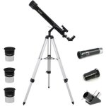 T�lescope astronomique omegon 60 / 700 + monture azimutale type a + oculaires + lentille de barlow + ...