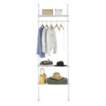 Télescope porte - vêtements kls07 - w sobuy système de penderie télescopique avec 1 barre 3 étagères ... Télescope porte - vêtements kls07 - w sobuy système de penderie télescopique avec 1 barre 3 étagères ...