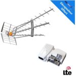 Televes pack antenne dat hd boss lr lte700 (c. 21 - c. 48) gain 47dbi ! tnt uhf + alimentation 24v