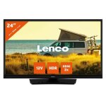 Tlvision led 24 lenco led - 2423bk - noir - adaptateur voiture 12v - smart tv - wi - fi