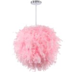 Tempas lustre suspension cr�atif e27 luminaire de plafond en plume rose �30cm suspension luminaire pour ...