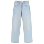Temps des cerises - jean taille haute - bleu clair - xxs - bleu - jeans femme