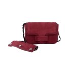 Temps des cerises - sac cuir suédé - bordeaux - maroquinerie femme Temps des cerises - sac cuir suédé - bordeaux - maroquinerie femme