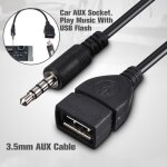 Adaptateur audio aux 3. 5mm - tempsa - usb 2. 0 a femelle - 20 cm - lecture mp3 - connecteur stro