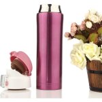Tempsa 500ml thermos de the mug isotherme dacier inoxydable tasse cafe bouteille deau 12 heures rose ...