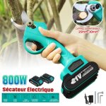 Tempsa - 800w s�cateur coupe branche �lectrique sans fil - batteries rechargeable - vert
