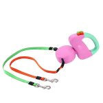 Tempsa laisse de double chien enrouleur rétractable 50 lbs 3 mètre pet puppy walking rose Tempsa laisse de double chien enrouleur rétractable 50 lbs 3 mètre pet puppy walking rose