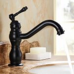 Tempsa rtro mitigeur robinet noir lavabo evier laiton cuisine salle bain noir