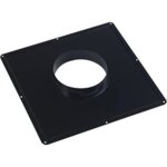 Plaque de connexion chemin�e concentrique 33 noir d80 125 - ten - bioten - inox - bois