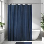 Tendance ? rideau de douche microfibre 180 x 200 cm bleu marine