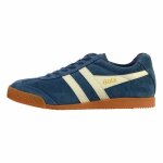 Tennis basket basses gola harrier suede bleu ciel - blanc homme - lacets - cuir - plat Tennis basket basses gola harrier suede bleu ciel - blanc homme - lacets - cuir - plat