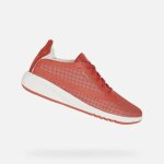 Tennis - geox - aerantis - rouge - femme - lacets - plat