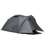 Outsunny - tente camping - polyester - 325x183x130cm - gris