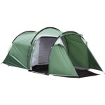 Tente de camping 2 - 3 personnes montage facile 3 portes fentres dim. 426l x 206l x 154h m fibre verre ...