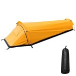 Tente de camping - prumya - ultra légère - 1 personne - imperméable - jaune Tente de camping - prumya - ultra légère - 1 personne - imperméable - jaune