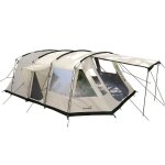 Tente familiale tunnel - skandika nordland 6 sleeper - 6 personnes - camping - cabines sombre - sol cousu ...