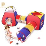 Tente de jeu pour enfants pimpimsky - 4 - en - 1 avec piscine  boules et tunnel