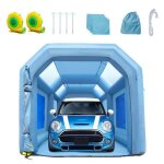 Tente peinture auto - vevor cabine de peinture gonflable 6x3x25m 2 souffleurs