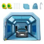 Tente peinture auto - vevor - cabine de peinture gonflable 85x48x33m 2 souffleurs