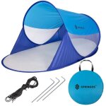 Tente de plage anti uv pop up springos - bleu - montage instantané - 200x120x60 - 95cm Tente de plage anti uv pop up springos - bleu - montage instantané - 200x120x60 - 95cm