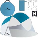 Tente de plage - generic - 220x120x90 cm - fibre de verre - d�pliage rapide - blanc - camping