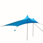 Tente de plage monobloc 50 + tente familiale portable pour la plage le camping la pche le jardin (bleu) ...