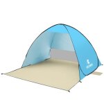 Tente de plage - swarey - pop - up automatique - anti uv - montage instantané - bleu Tente de plage - swarey - pop - up automatique - anti uv - montage instantané - bleu