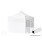 3x3 m tonnelle barnum tente pliante acier pes 700 4 cts avec fentres blanc