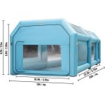 Tente pulvrisation gonflable pour voiture - vevor - 7x4x25 m - systme de filtration avec 2 souffleur ...