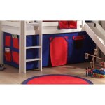 Tente textile pour lit - paris prix - modle pino - rouge et bleu - dimensions 193x73 cm - lavable  ...