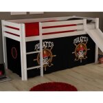 Tente textile - paris prix - pino pirates ii - noir - dimensions: l. 193 x p. 73 cm - lavable  30