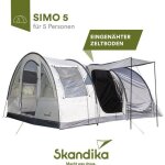 Tente tunnel skandika simo 5 protect - 5 personnes - tente familiale camping avec tapis de sol cousu ...