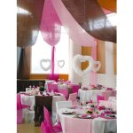 Tenture de salle 80cm * 12m - fuchsia rose fuchsia