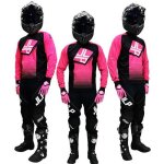 Tenue enfant pantalon maillot gants moto cross quad enduro vtt bmx mtb enfant stripes rose taille 22us ...